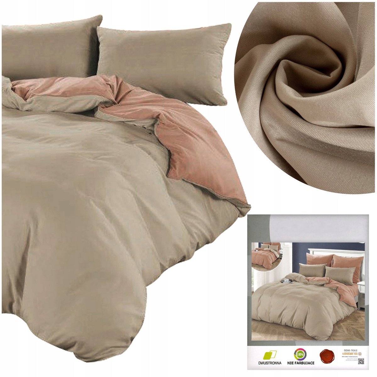 Satine Dekbedovertrek Bruni 200x220cm Dubbelzijdig 3-delig Modern