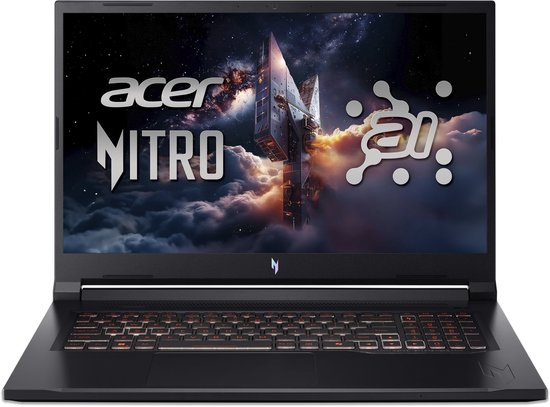 Acer Nitro V 17 AI ANV17-41-R5C1 - CoPilot+ PC - Gaming Laptop – 17 inch 144Hz - AMD Ryzen 7 260 - 16GB - 1TB SSD - RTX 5070