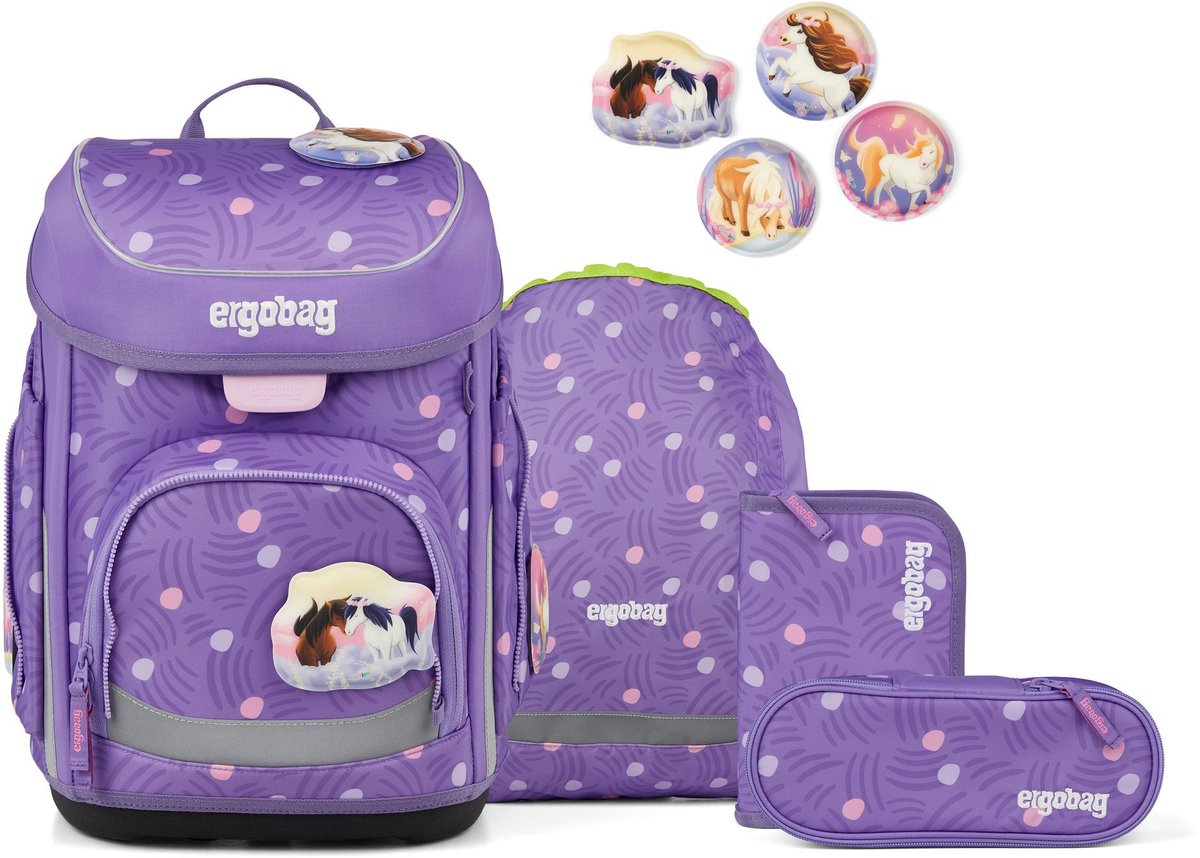 ergobag schooltas Cubo Set 5-delig PonyBäradies paars