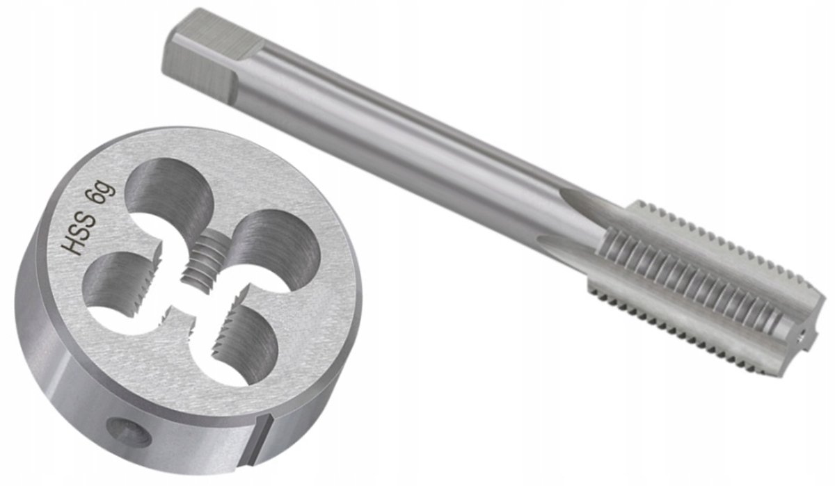 Set: Tap M6x0,50mm en matrijs, gereedschapsstaal