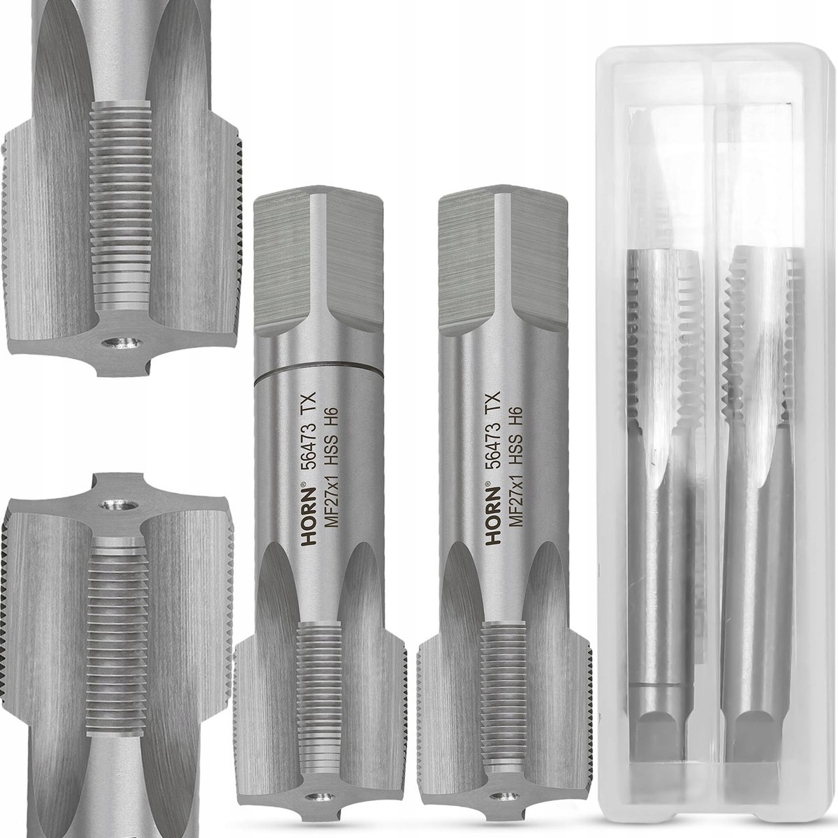 2x M27x1mm Handmatige Schroefdraadkranen DIN-2181/2P Set