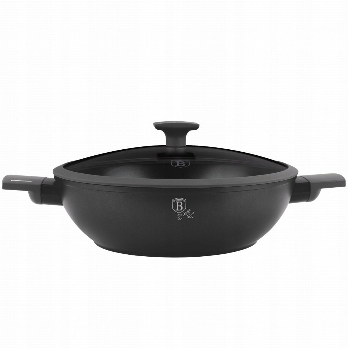 Titanium Wok met Deksel 30cm - Antraciet