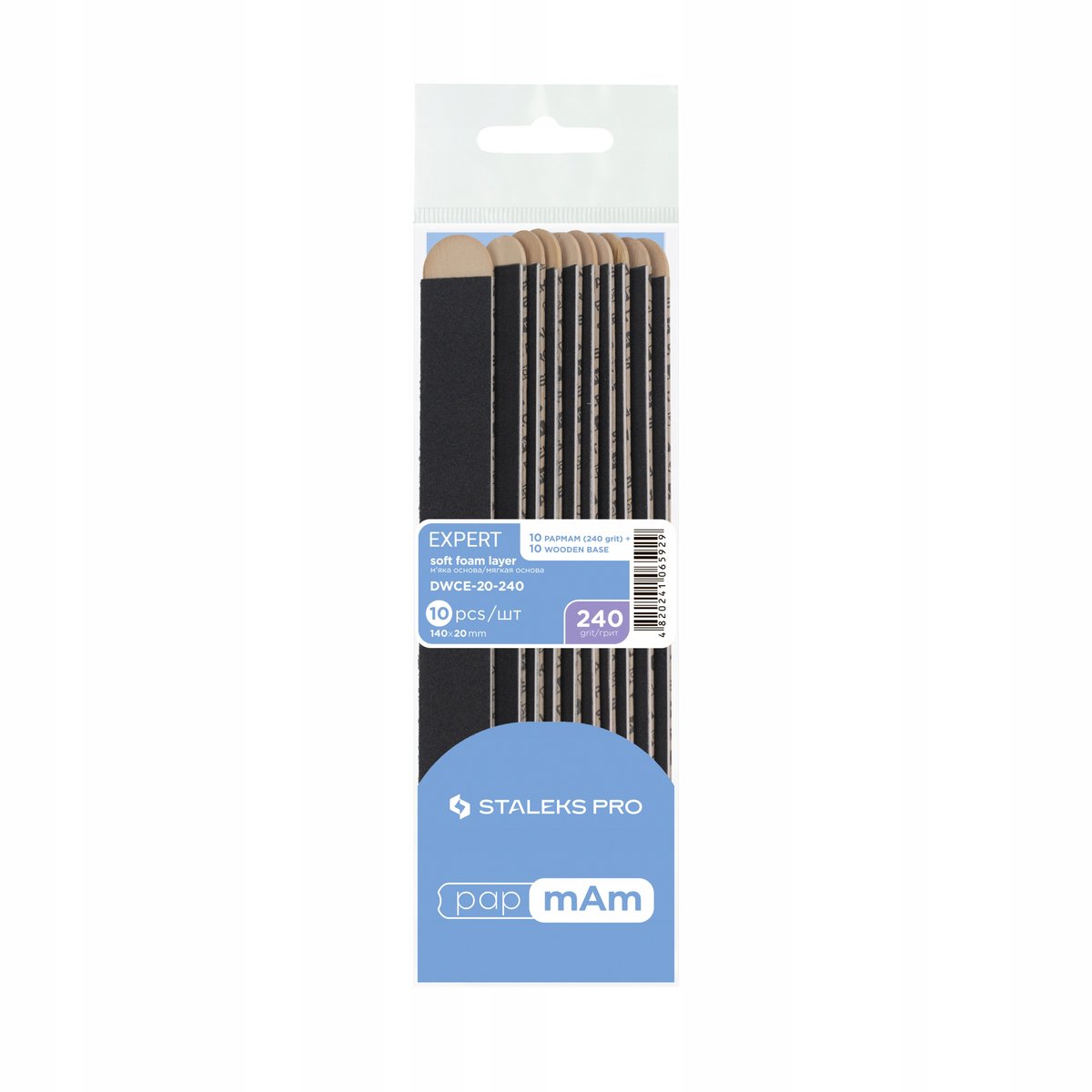 Staleks PapmAm Houten Nagelvijlen 240 Grit - 10 Stuks