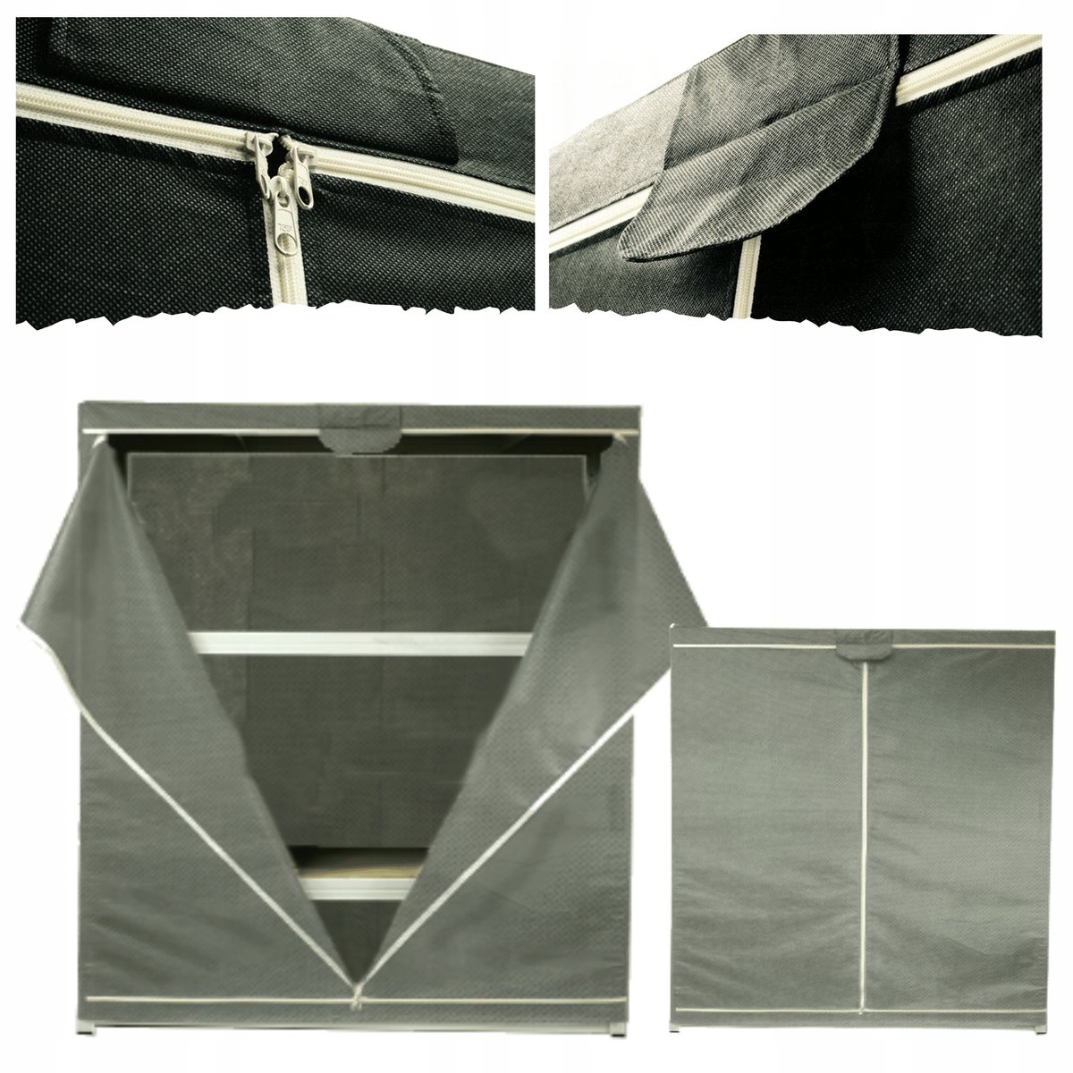 Grijze Beschermhoes voor Rek 90x75x50cm - Duurzaam en Ademend