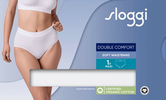 Sloggi Double Comfort Sous-vêtement Coton élasthanne Culotte Gainante - Short Confortable Coton élasthanne Coton élasthanne Respiration Bande Tubulaire Sous Poitrine