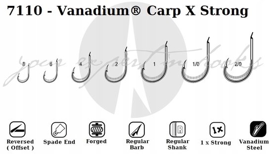 VMC Carp Strong 7110 BN Haak Maat 8 - 10 Stuks van VMC — afbeelding 2