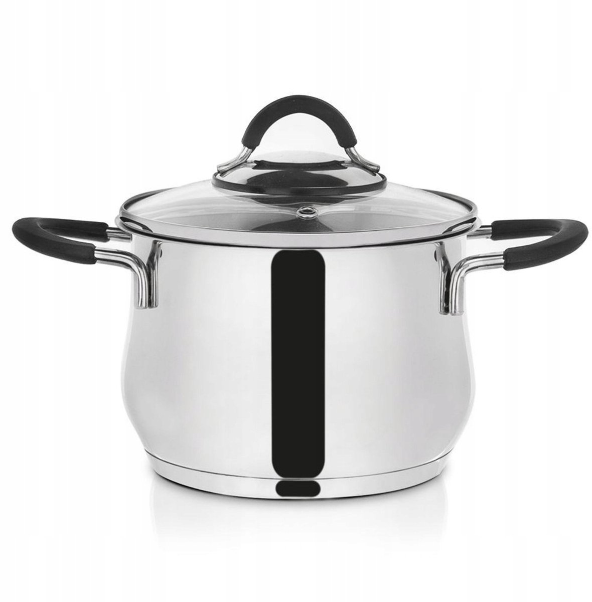 DALIE RVS pan met glazen deksel, 16 cm, 2.4 L