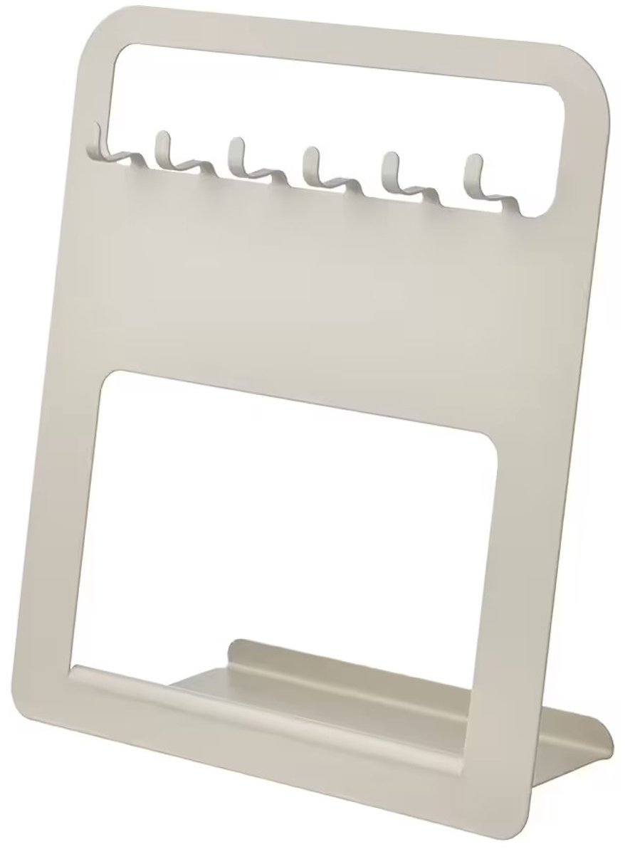 UPPFYLLD Keukengerei Houder - 28x10 cm - Jasgrijs/Beige