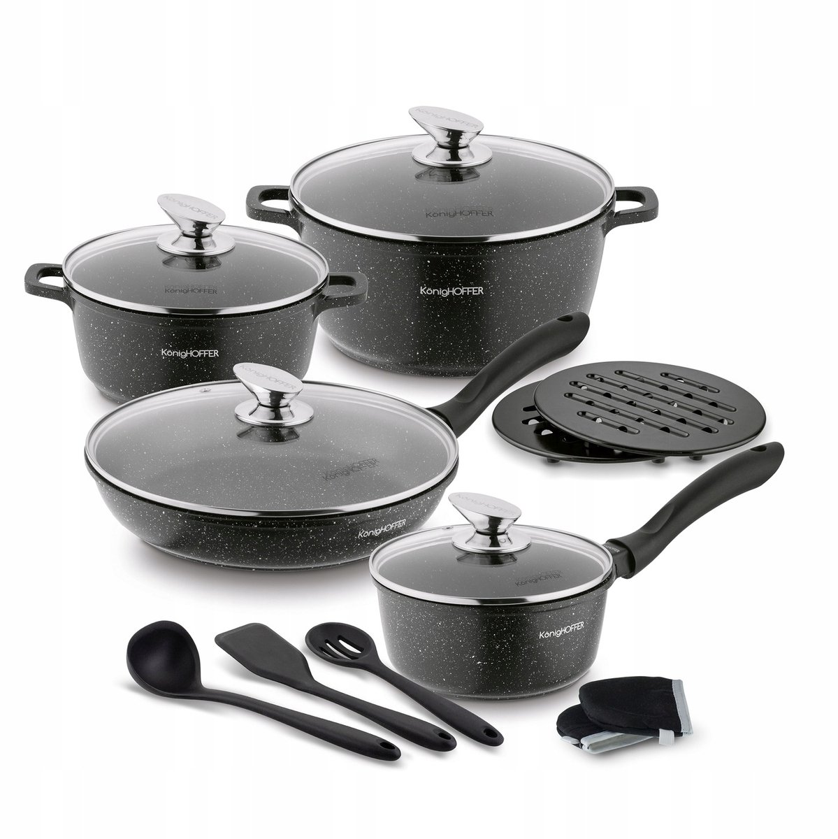 Konighoffer Pollo 15-delige pannenset met koekenpan & accessoires