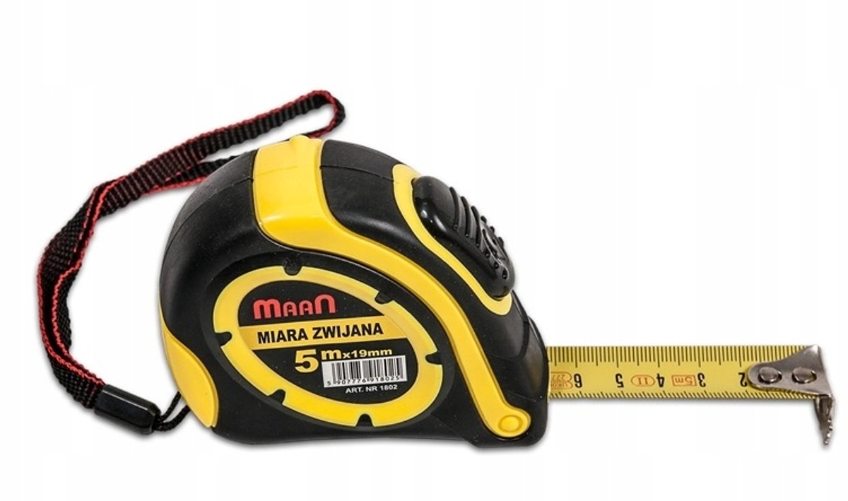 Meetlint 3 m met magneet en vergrendelfunctie - duurzaam staal