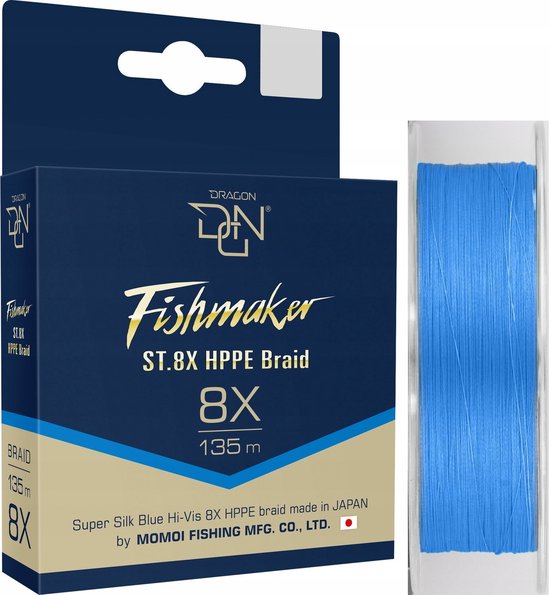 Dragon Fishmaker ST-8X Super Silk Blauw 0,16mm 135m Vislijn van Dragon — afbeelding 2