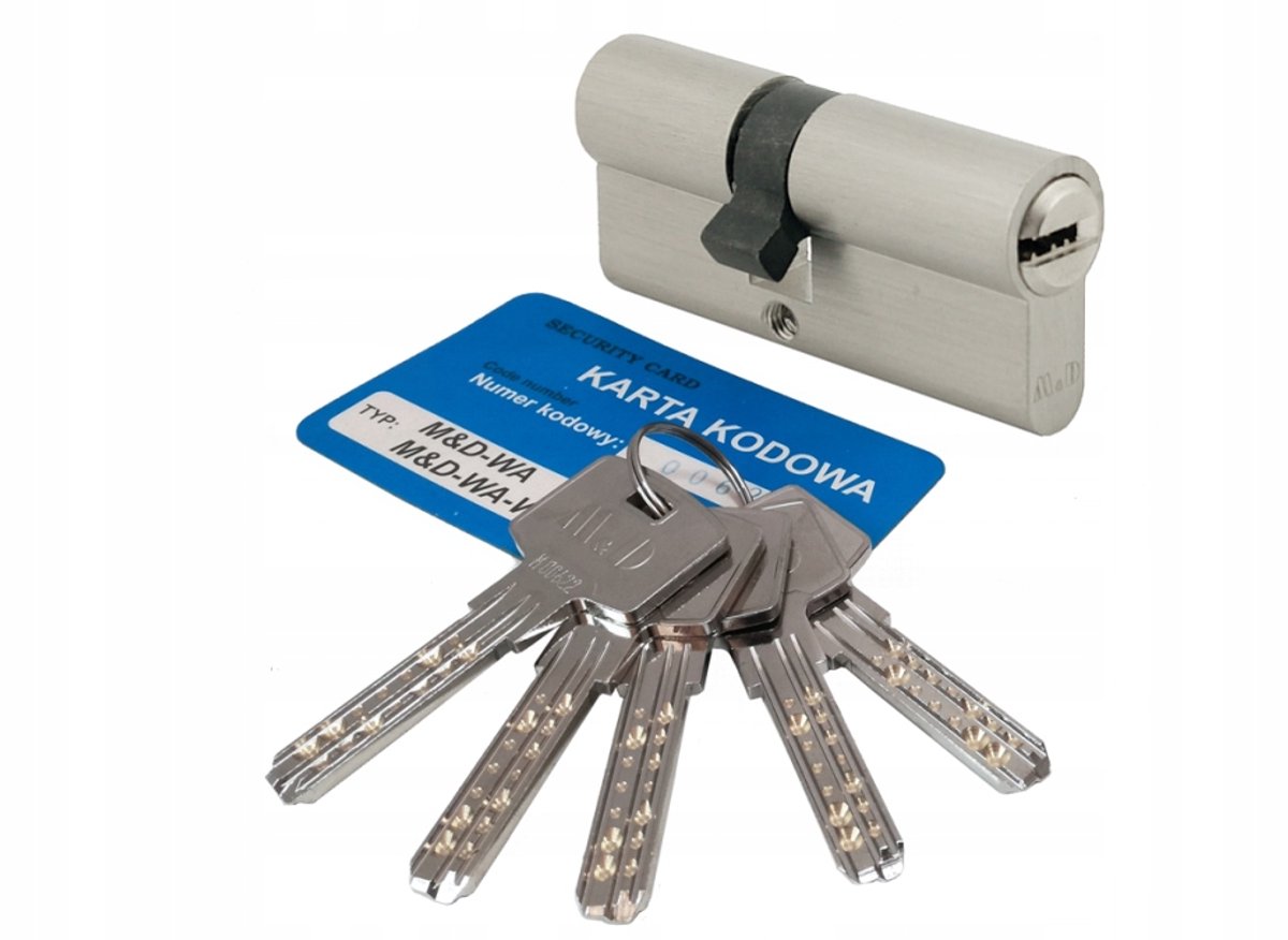 Cilinder Sluiting Deur 30/35mm Nikkel met Keurmerk - 5 Sleutels