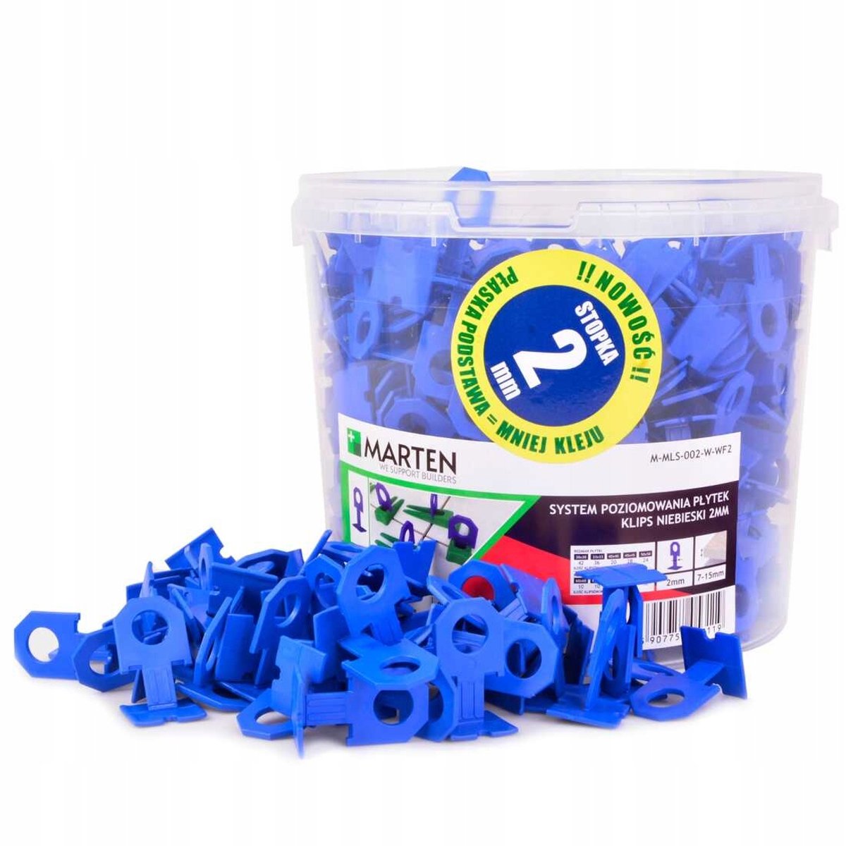 400x Tegelnivelleersysteem Clips 2mm - Professioneel & Doe-het-zelf
