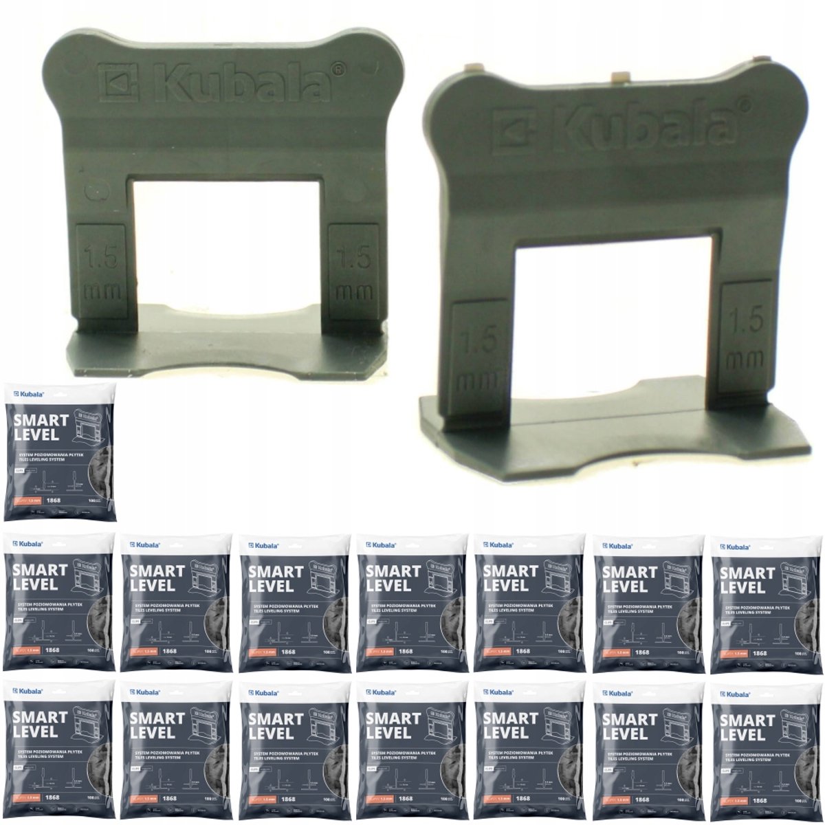 Kubala Smart Level Clips voor Tegelnivellering 1,5mm - Set van 1500