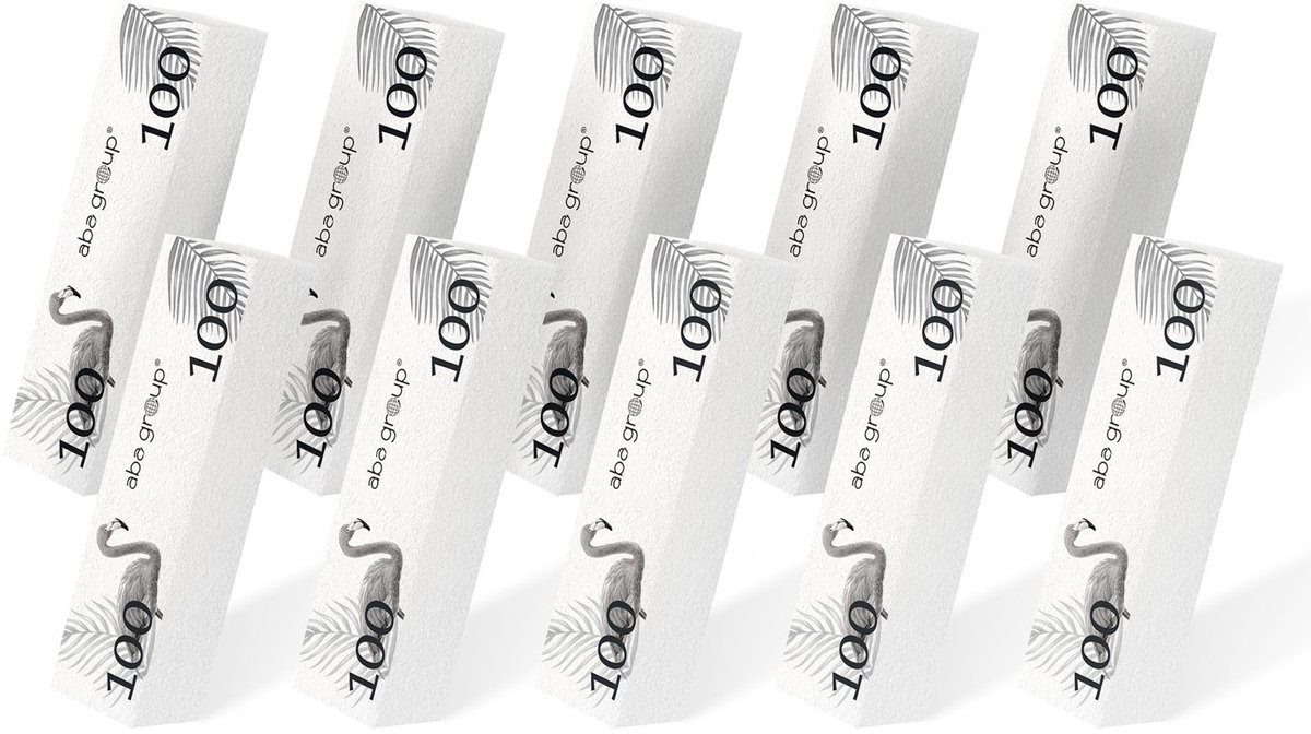 Aba Group Witte Polijstblokken 100/100 - Set van 10