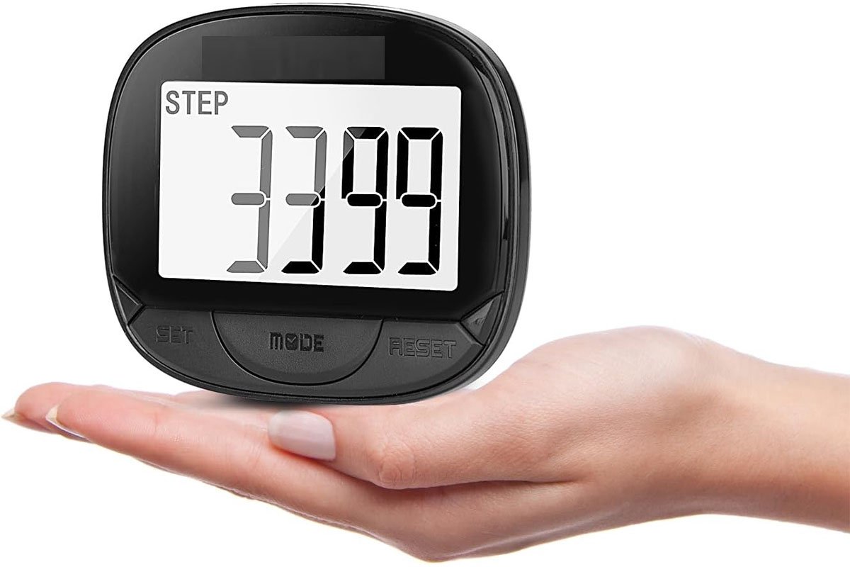 Vitdipy - Stappenteller - Met Clip -Activity Tracker - Groot Scherm - voor wandelen, die zeer nauwkeurig stappen, tijd, calorieën en kilometers telt - Voor vrouwen, mannen, kinderen en senioren