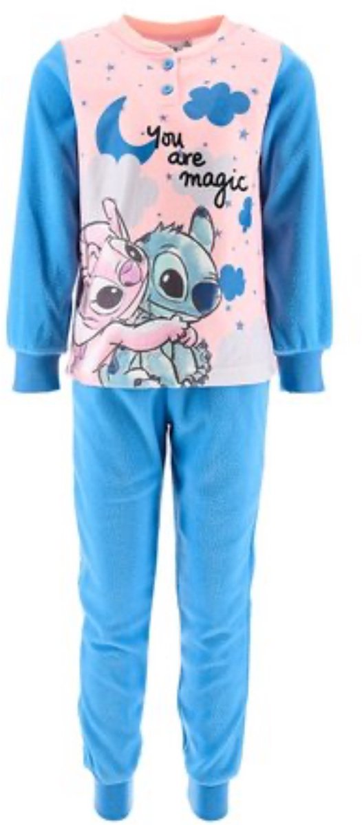 Disney Lilo & Stitch Pyjamaset Blauw Fleece