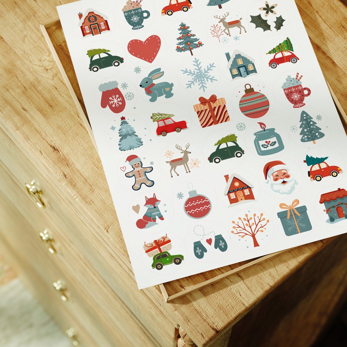 Stickers Kerst - 140 Stuks - 4 Stickervellen Kerst - Kerstkaarten Maken — afbeelding 8