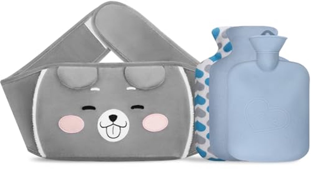 3-in-1 Warmwaterkruik met Zachte Taillehoes - Ideaal voor Pijnverlichting en Ontspanning
