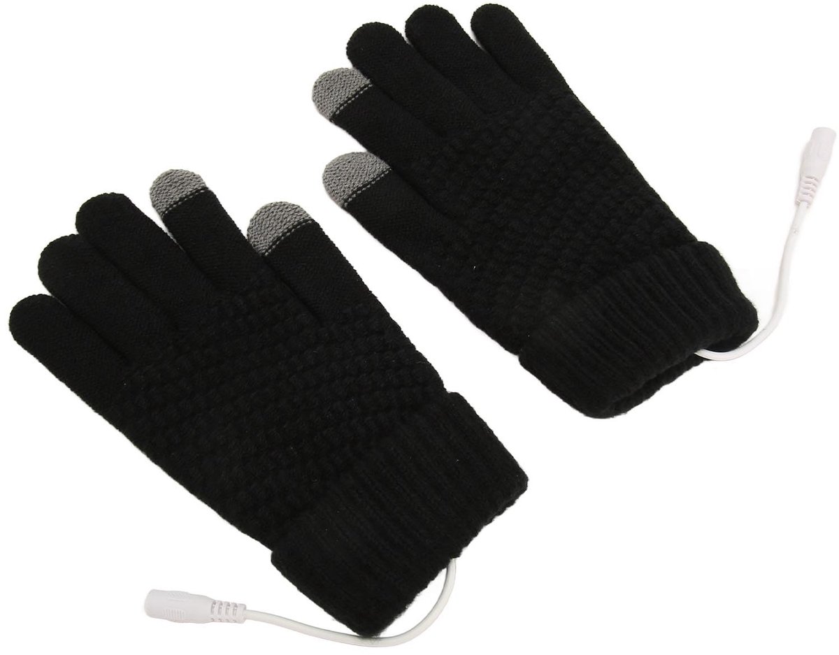 Women&Men USB Heated Gloves, Touch Screen Winter Warm Full Finger Gloves, Unisex Detachable & Washable Winter Warm Laptop Gloves for Typing