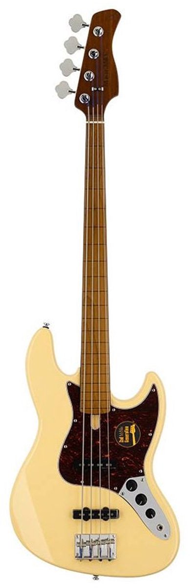 Sire V5 A4F/VWH Marcus Miller Fretless 4-snarige Basgitaar Vintage White