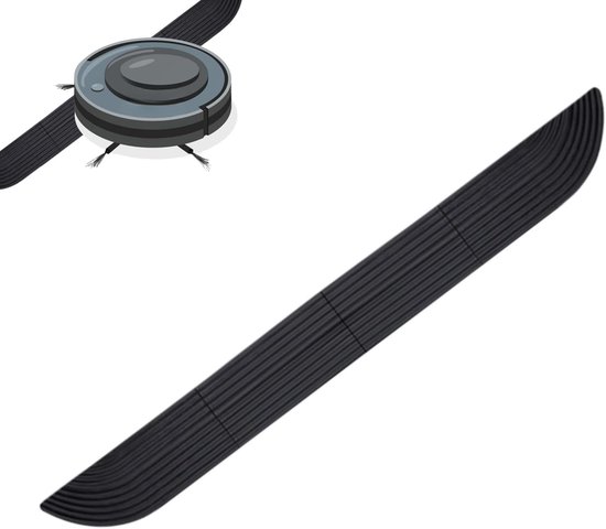 Drempelhulp - 68 × 5 cm - Drempelhelling voor robotstofzuiger - Oprijplaat rubber - Drempelhelling - Oprijplaat - Drempelplaat - Verstelbaar - Oprijhelling - voor robotstofzuigers, rolstoelen, deuropeningen en badkamers - Zwart