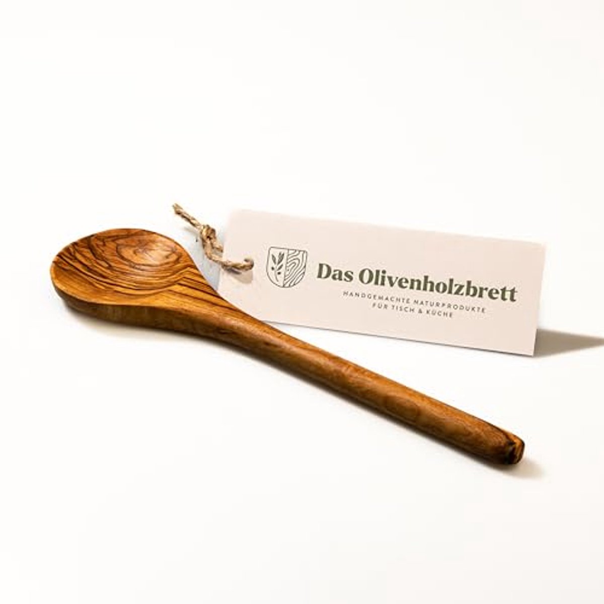Houten Kooklepel van Olijfhout 25 cm - Natuurlijke en Handgemaakte Keukentool