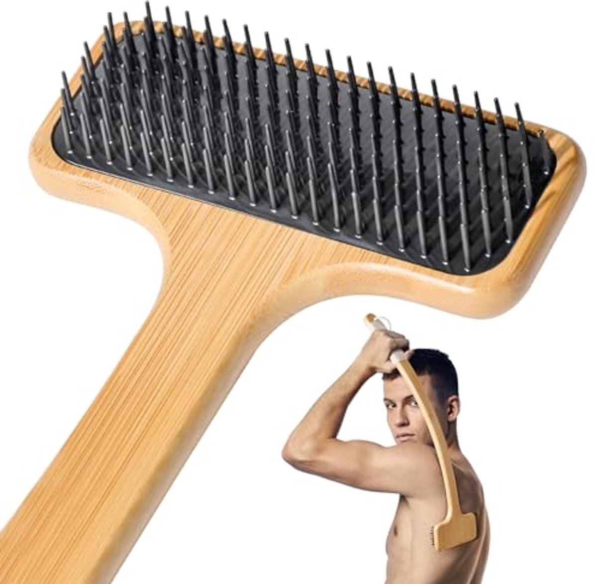 22 Inch Extra Large Bamboo Back Itcher for Comfort and Relief