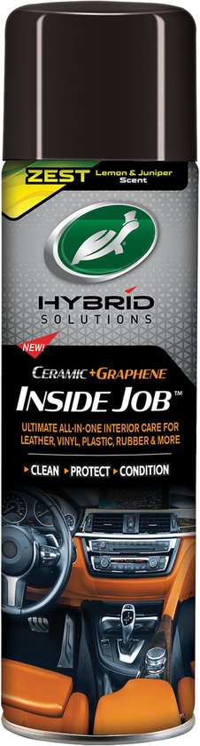 Turtle Wax Hybrid Solutions Inside Job Zest - Entretien intérieur tout-en-un ultime - Cuir, vinyle, plastique, caoutchouc et plus - 500 ml