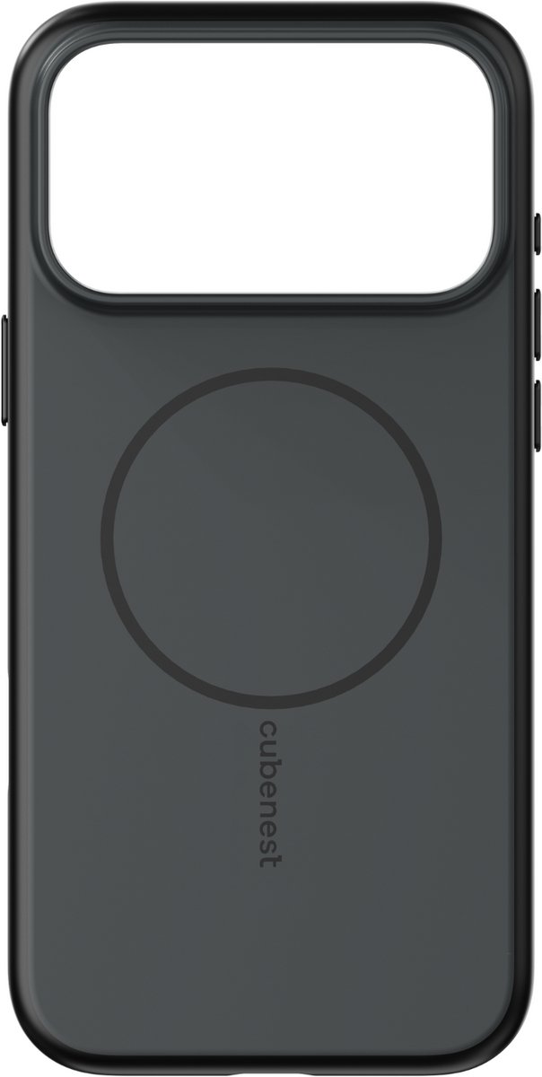 Cubenest iPhone 17 Pro Max matte hoesje - Magnetisch Hoesje - Schockproof hoesje - MagSafe-compatibel - Zwart