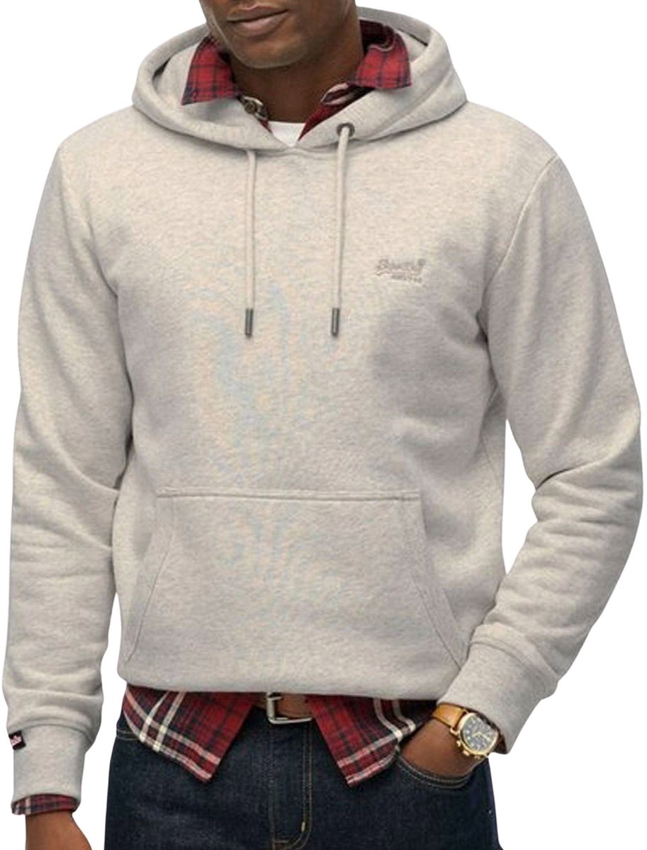 Superdry Essential Logo Hoodie Heren Grijs