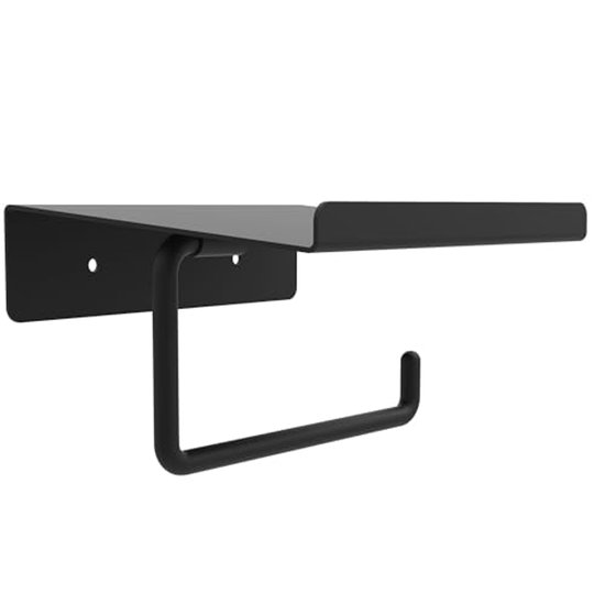 TOLIDA Zwarte pauwhouder voor toiletpapierhouder, verticale toiletpapierhouder, handgemaakt, decoratie voor badkamer, woonkamer, keukengerei