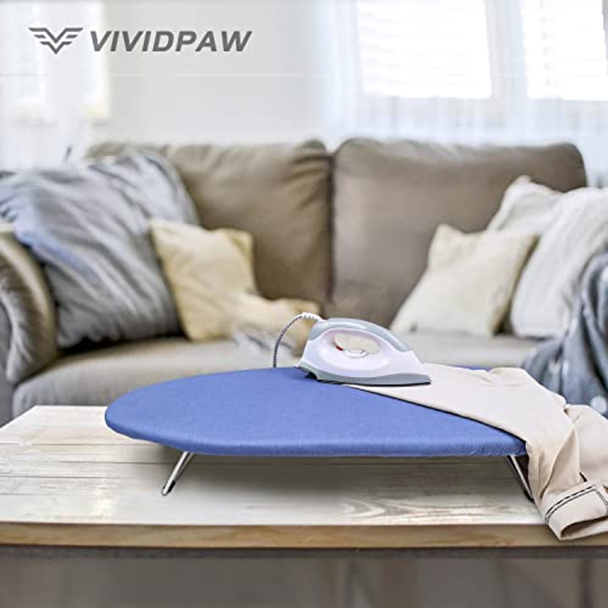 Strijken Borad Cover met Siliconen Coating - Blauw (12" x 32")