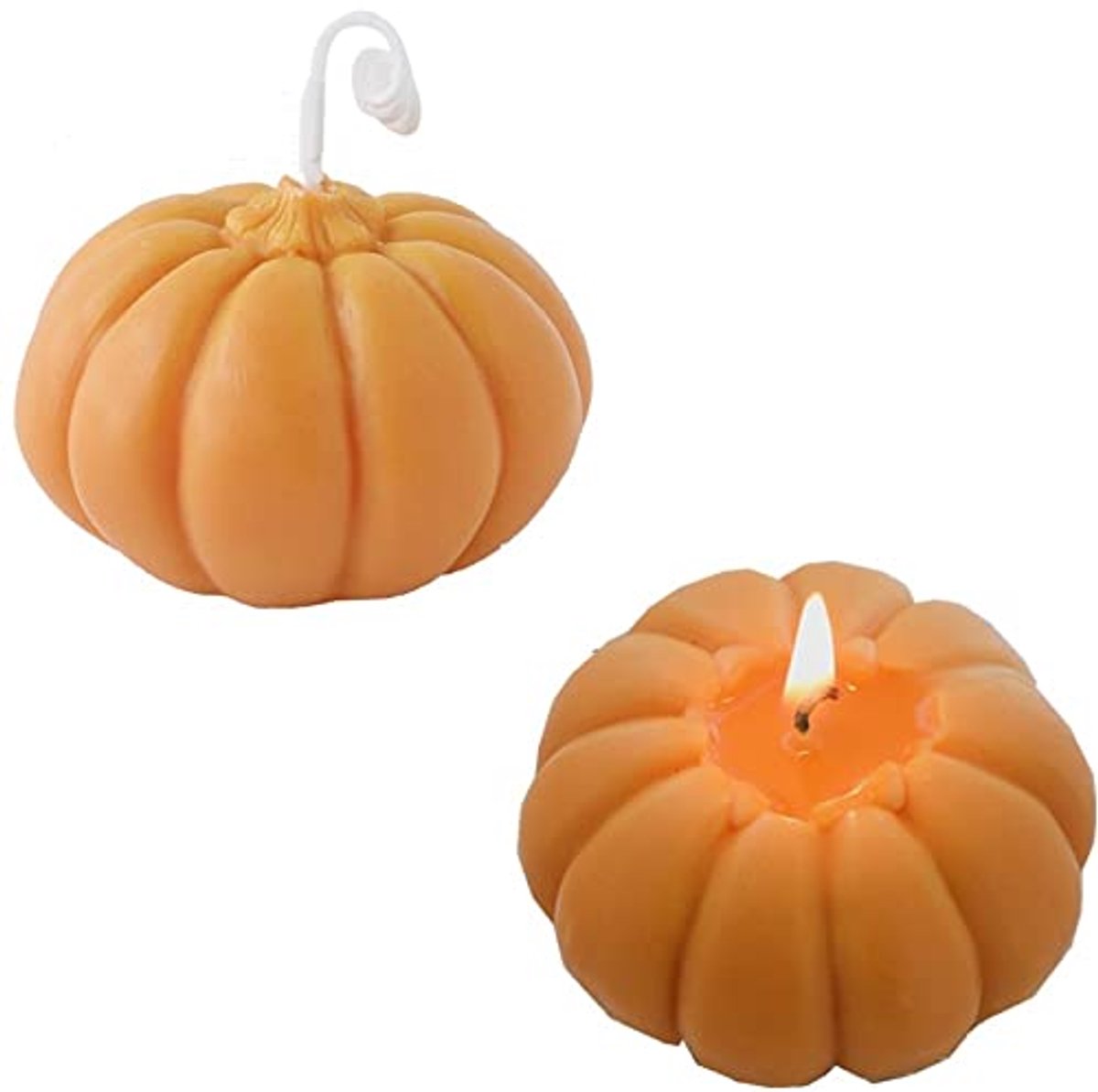 2 Stuks Pompoen Geurkaarsen – Handgemaakte Soja Wax Decoratie voor Bruiloft en Feestdagen