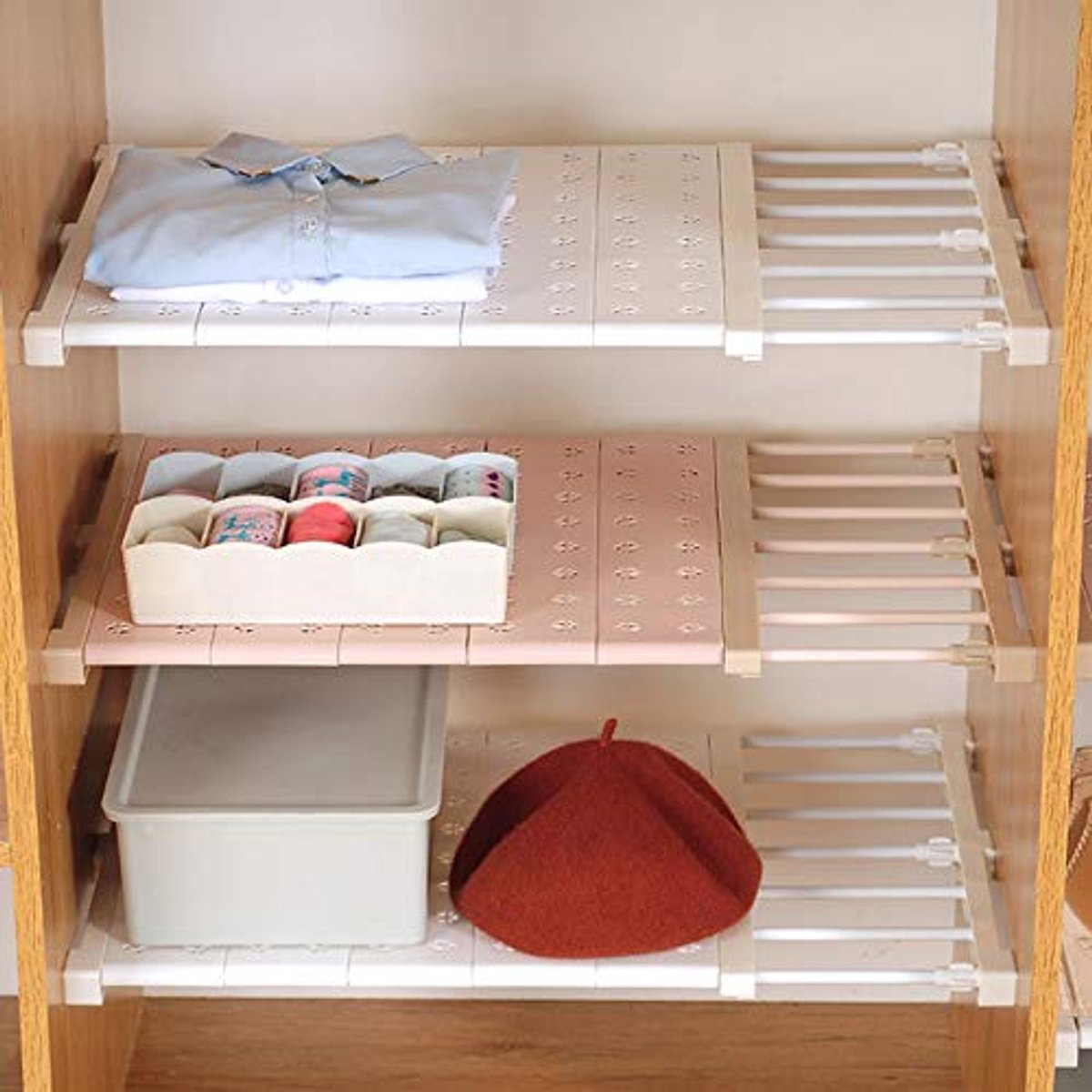 Verstelbare Kastplank Organizer - Scheidingsrek voor Kasten en Opbergruimte