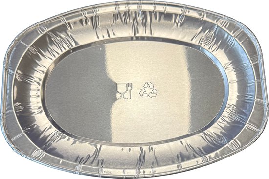 MATANA 25 Wegwerp Aluminium Bakjes met Deksel - 1200ml / 22x17cm
