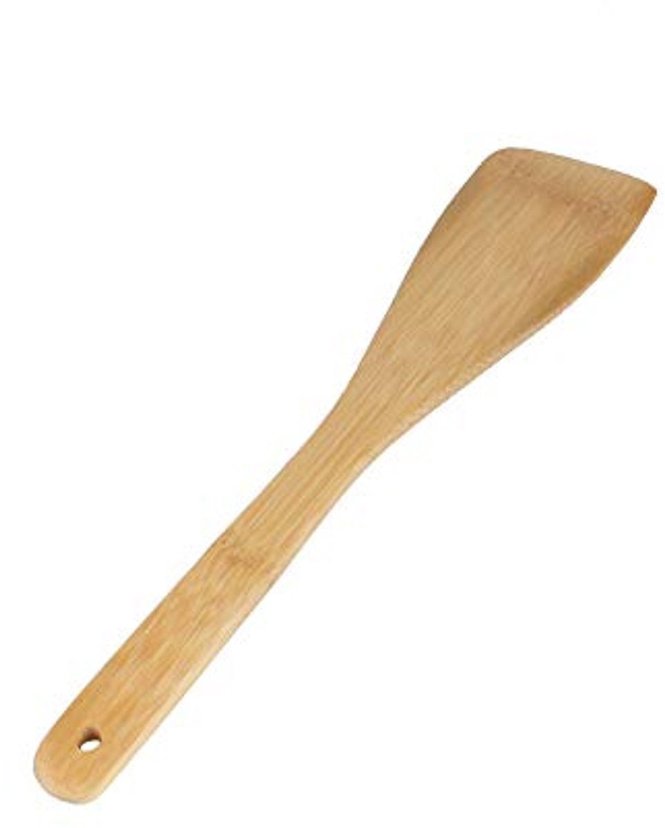 Bamboe Kook- en Serveer Set - 5 Stukken - Schuine Spatel en Peddel