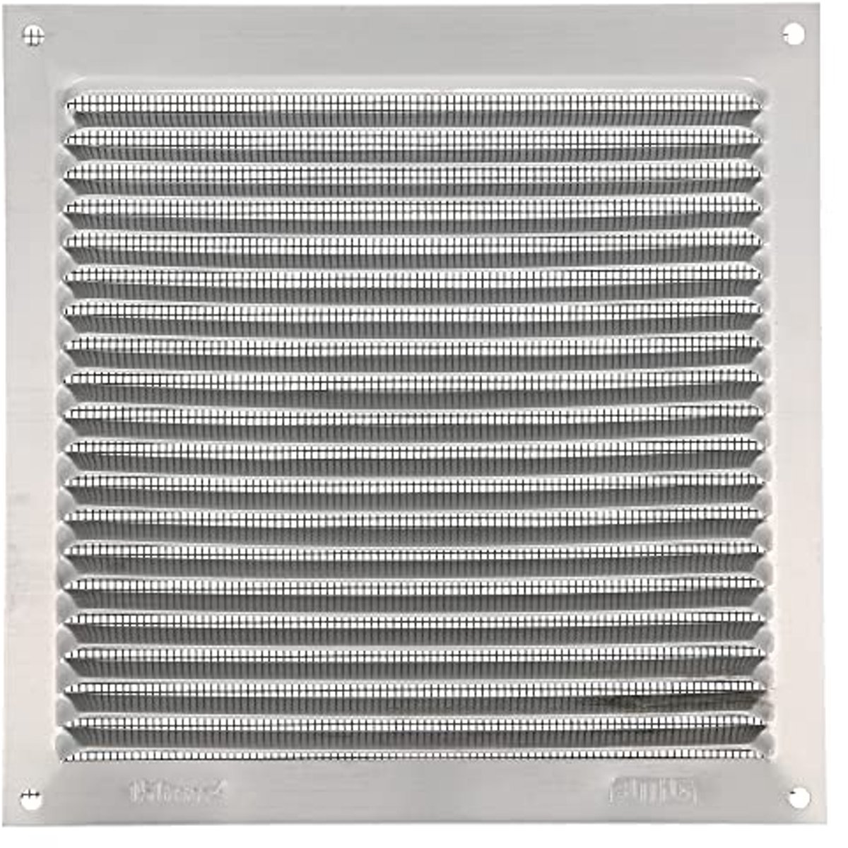 Aluminium Ventilatierooster met Muggennet voor Keuken en Badkamer | Afmetingen 170 x 170 mm