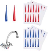 SUPERFINDINGS 24 stuks warm- en koudwaterstickers
