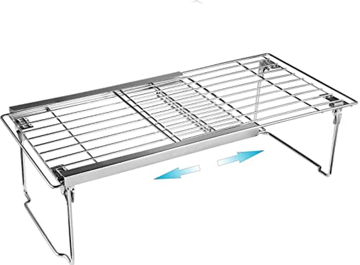 Uitbreidbare kast plank organizer voor keuken en vriezer - verstelbare opslagplank voor optimale ruimte