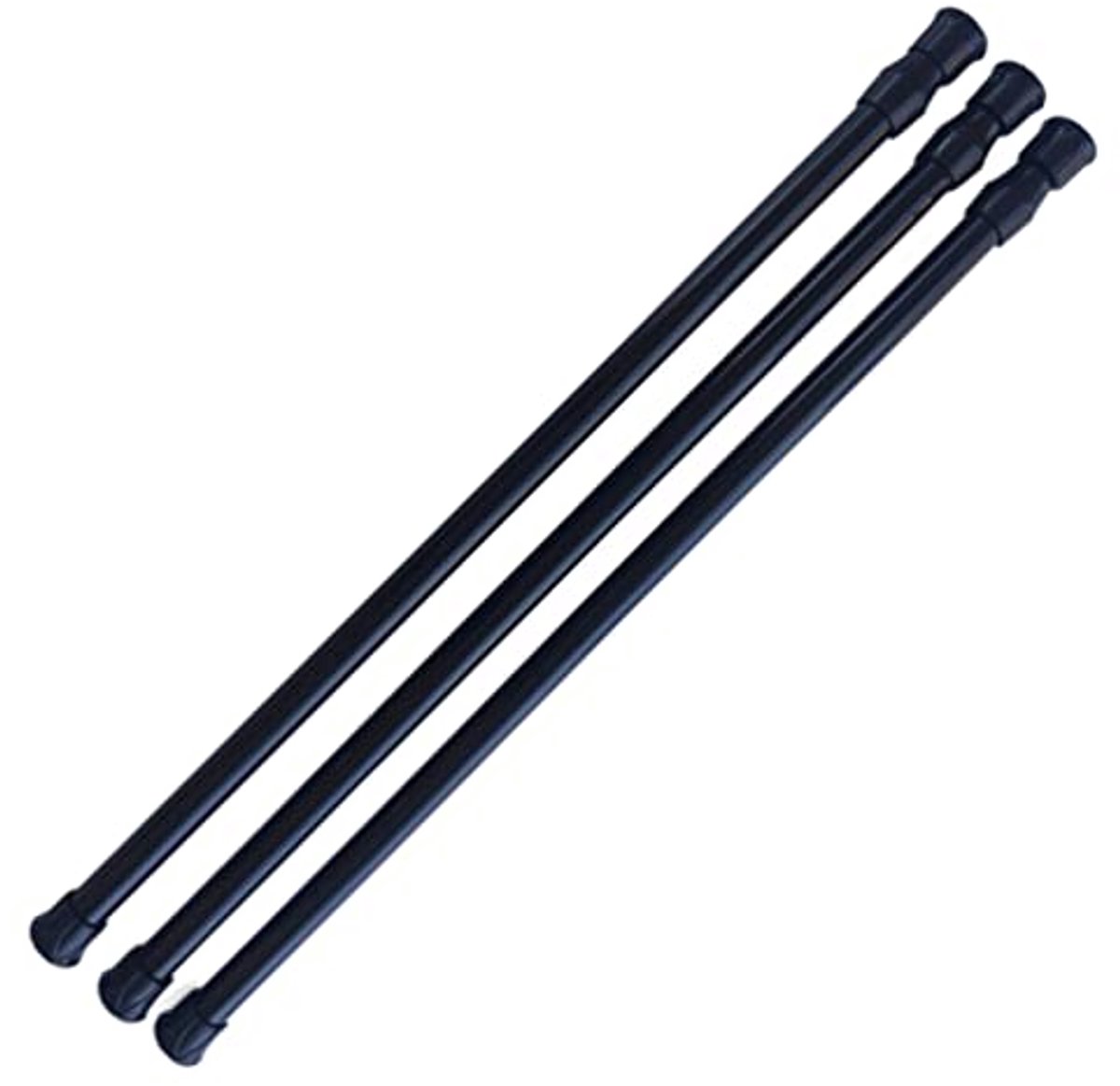 Verstelbare Spanningsgordijnroede voor Raamkast - Uitschuifbaar 15,7-28 inch - Korte Veerstangen (3 Stuks)
