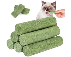 Cat Grass Snack, 120 g Cat Grass, Tea Stick, Freeze Dried, Snacks for Cats for Dental Care and Removing Hairballs, Catnip, Cat Grass for Cats, Teething Stick from