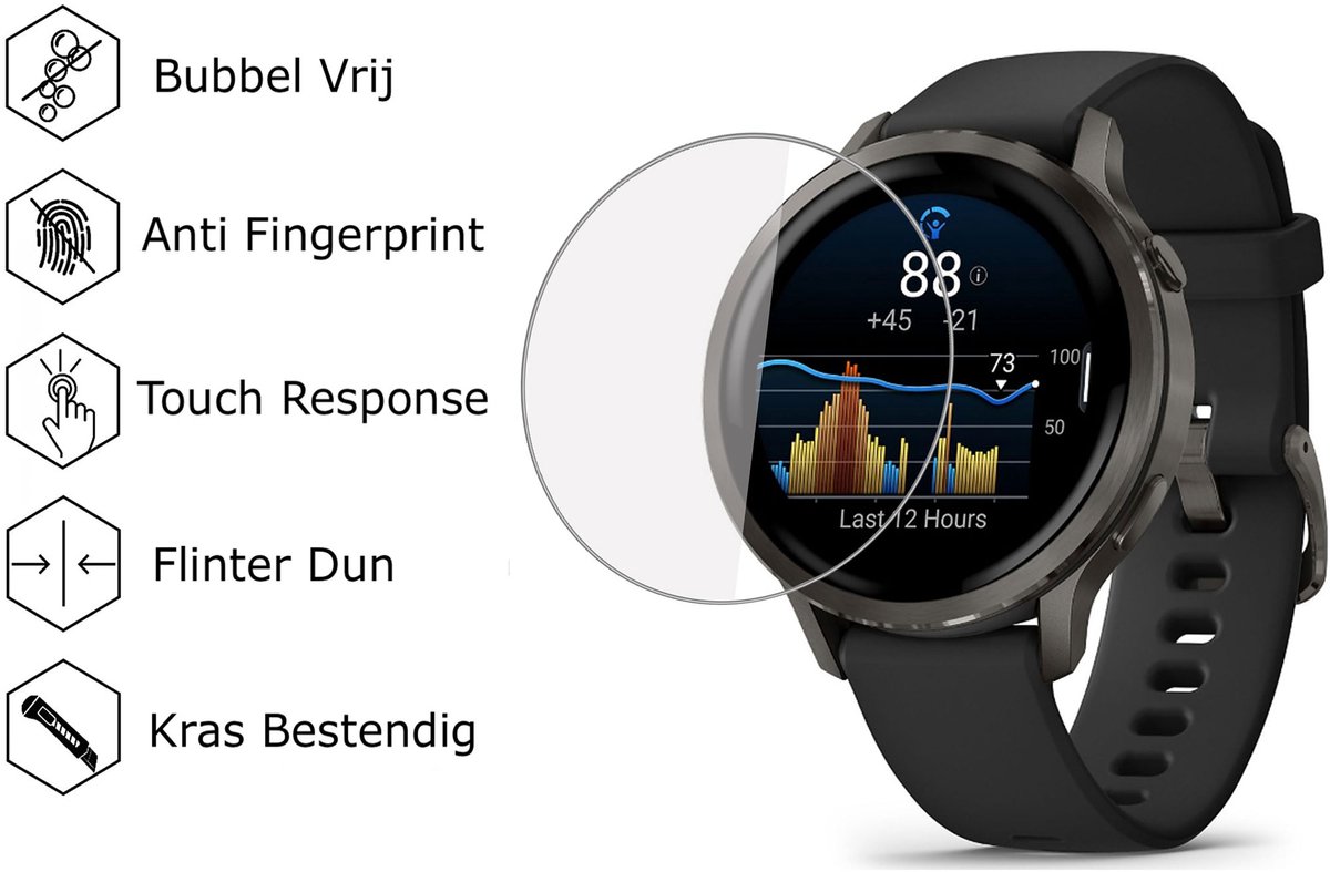 4 Films Protecteurs TPU Pour Garmin Venu 4 45mm - Verre Trempé Ultra Fin 0.13mm Anti-Rayures HD - 9