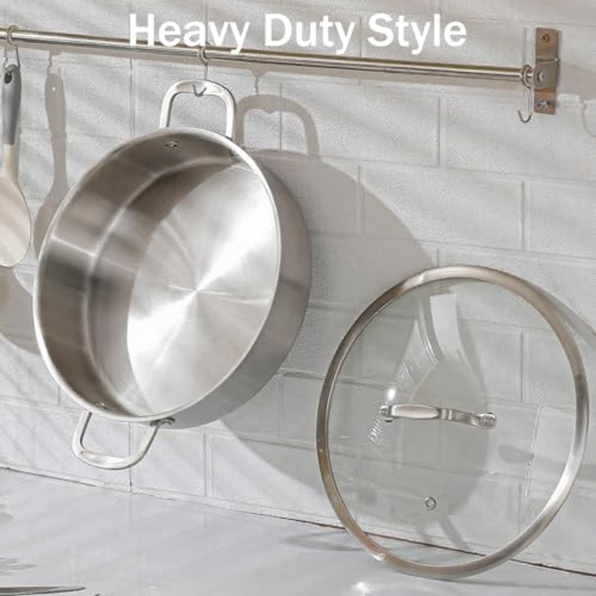 Drie-laagse RVS Koekenpan 30cm - Inductie, Oven en Vaatwasserbestendig