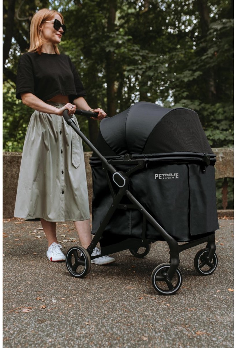 Wandelwagen B.RIDER voor Honden en Katten (Black)