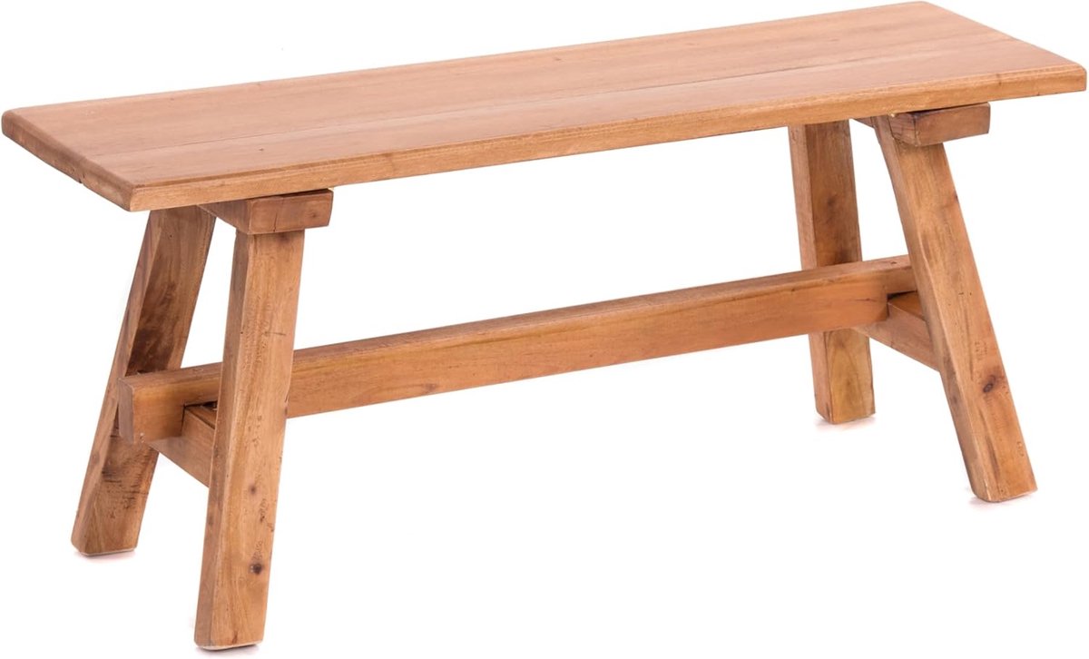 Rustiekhouten Inklapbare Bank 90 cm | Houten Vouwbank voor Keuken en Tuin