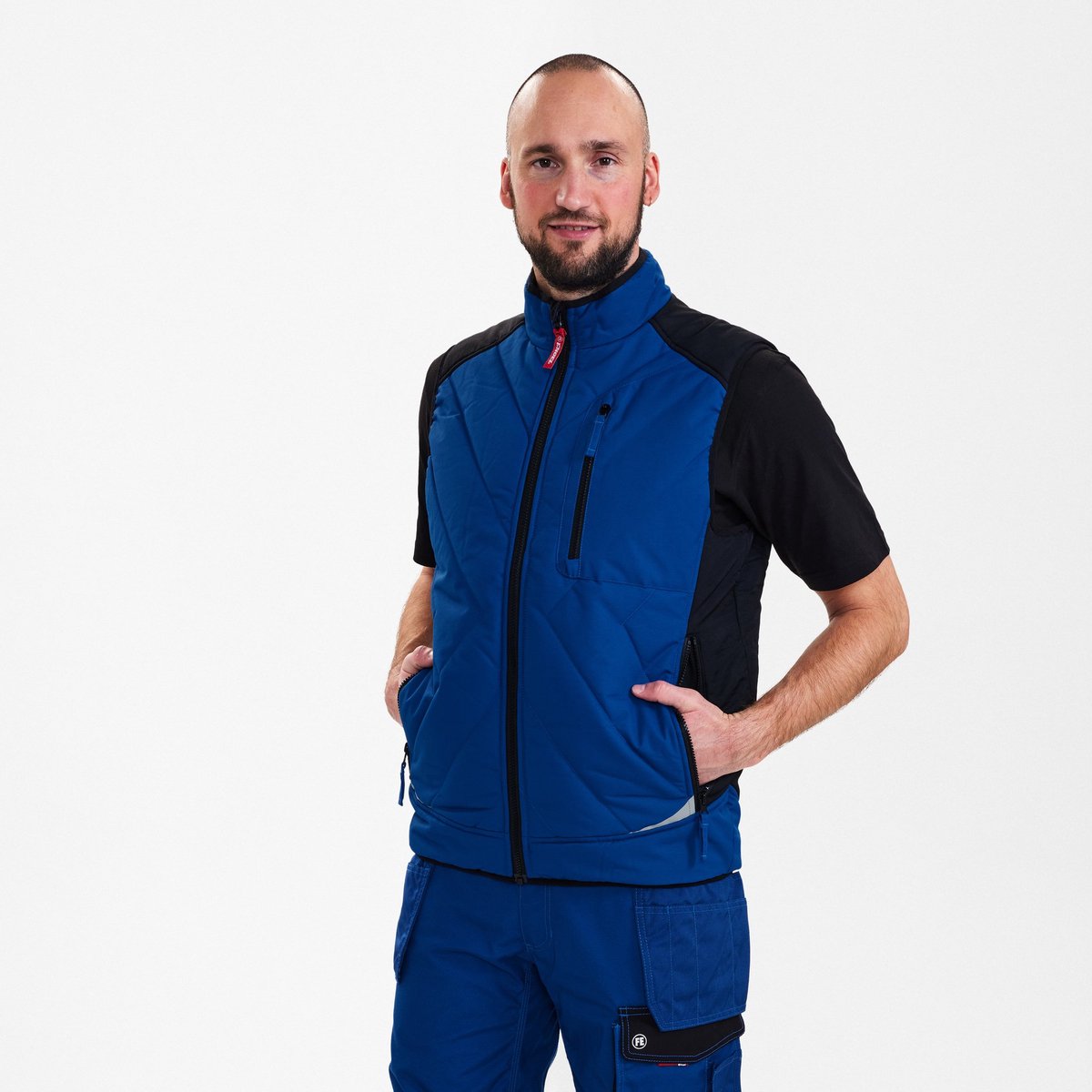 Engel Galaxy gewatteerd bodywarmer 5850-193 - Surfer Blue / Black - 2XL