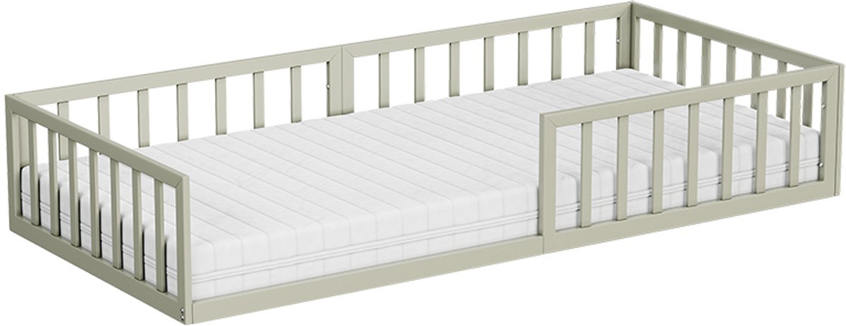 Vitalispa Minno Kinderbed – 90x200 met matras Grijs