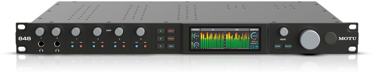 MOTU 848 AVB Interface - Audio interface voor Mac, Windows & iOS - 28x32 I/O