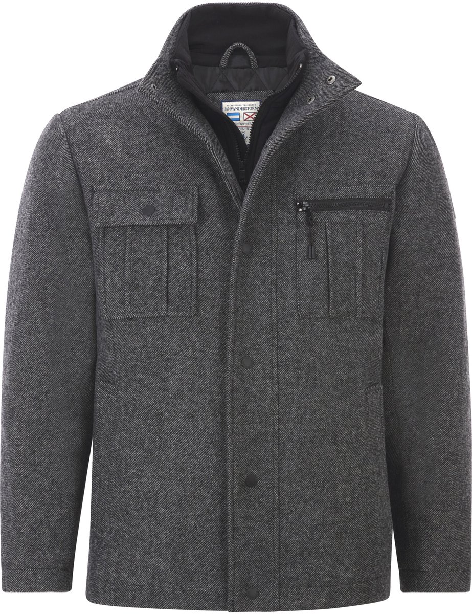 Jan Vanderstorm herren Jack - 62 - grijs - Plus Size